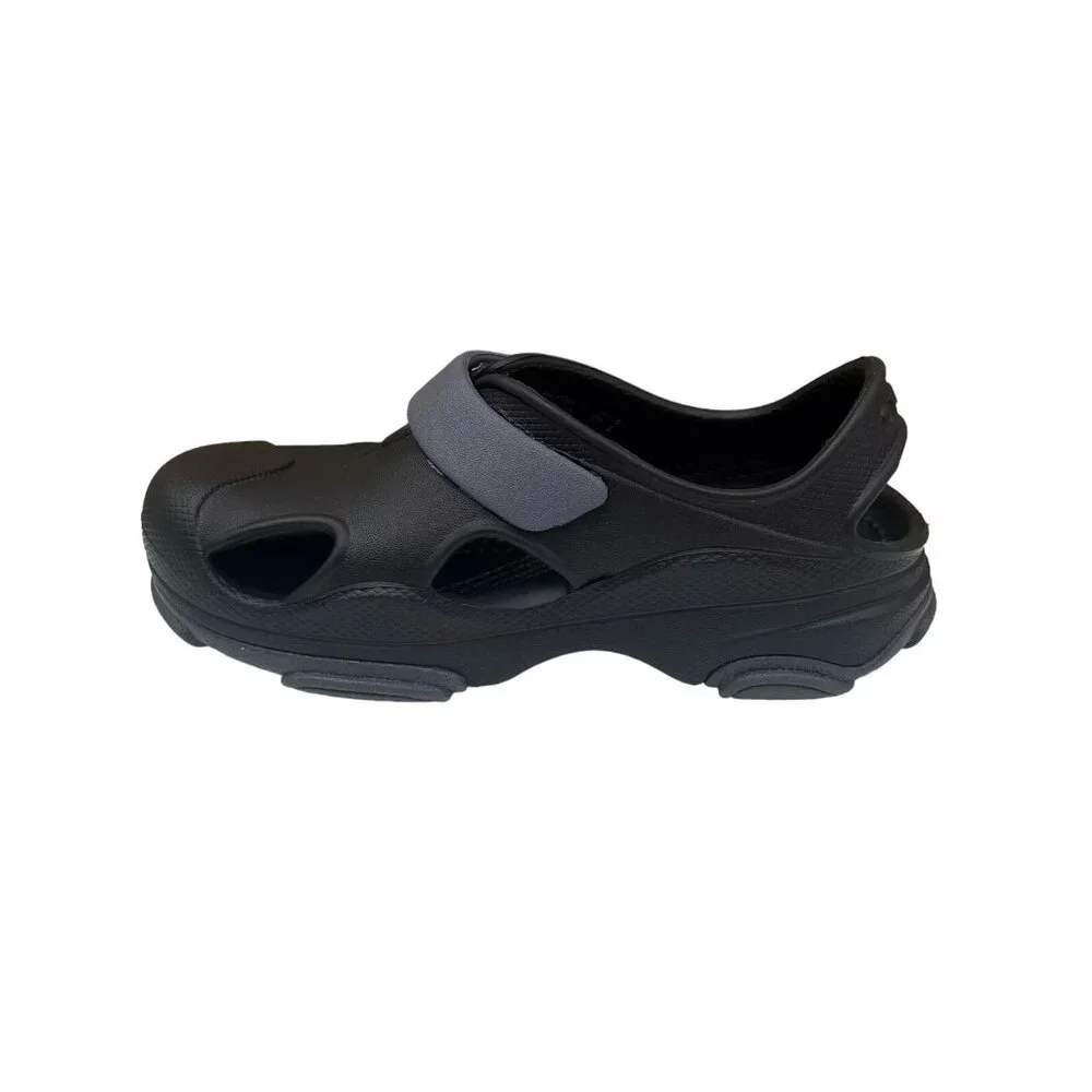 Crocs All Terrain Toddler Boys Fisherman Sandals Size 9 Black Closed Toe Slip-on